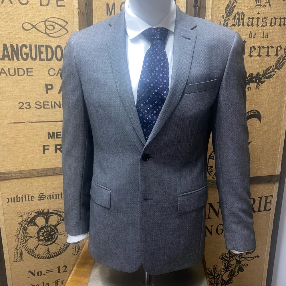 John Varvatos Gray Two-Button Blazer, 38R